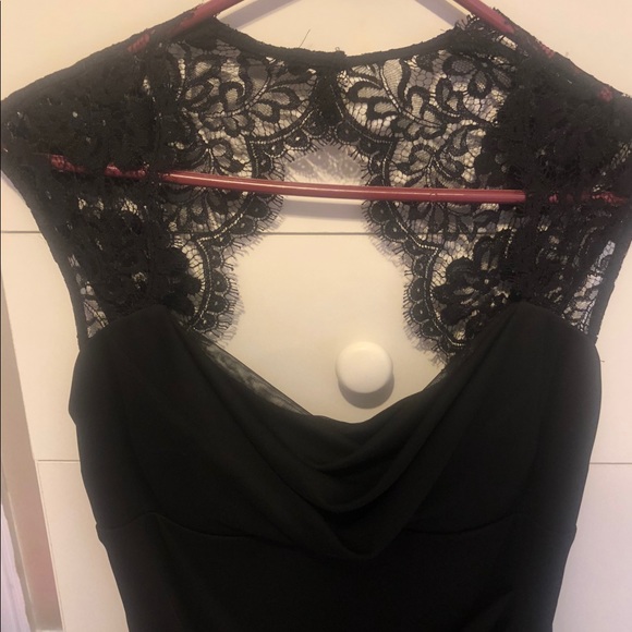 NWT cache black cocktail dress with lace size 8 - Picture 2 of 5